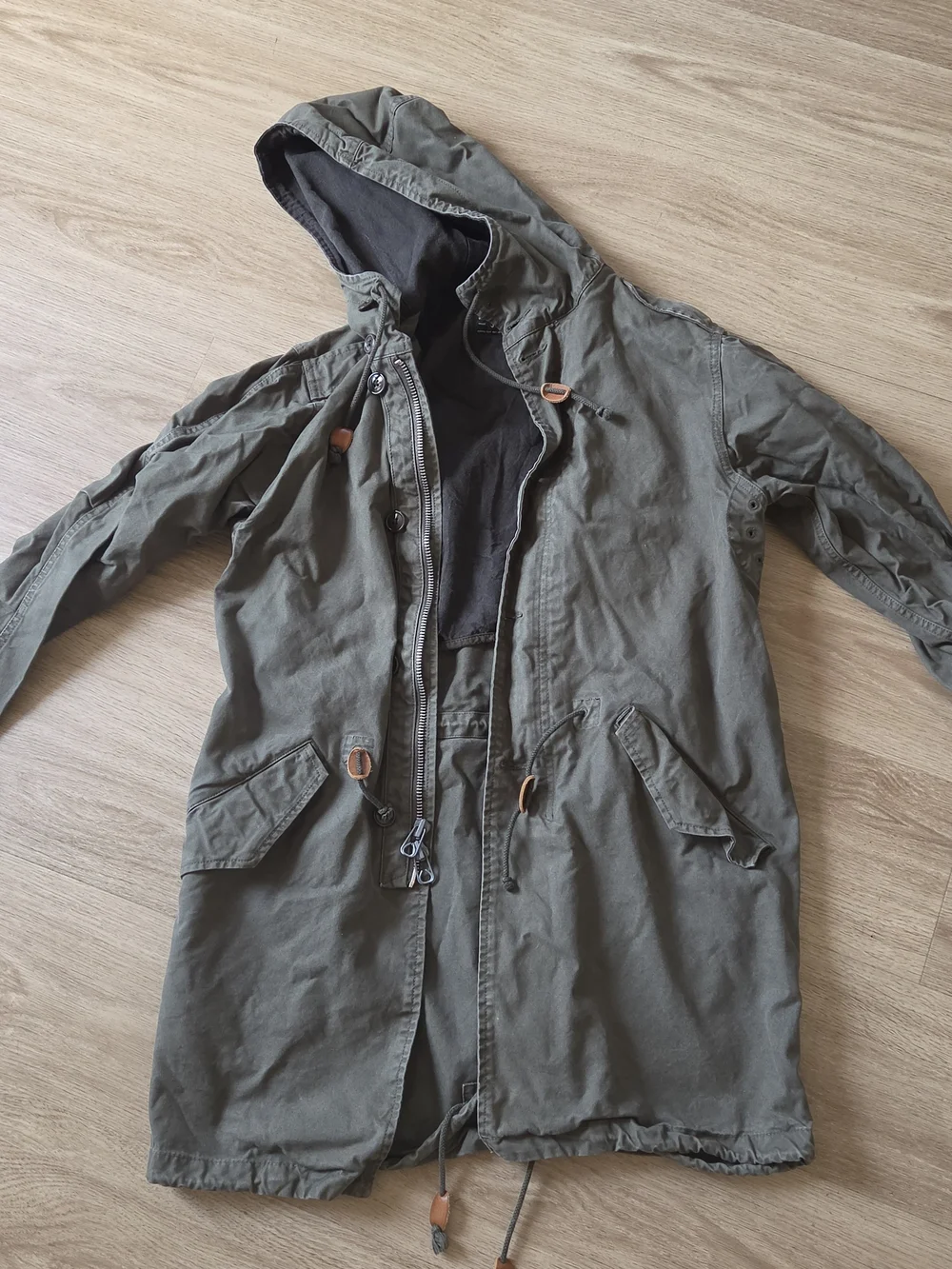 J. Crew Olive Green Hooded Military Field Parka